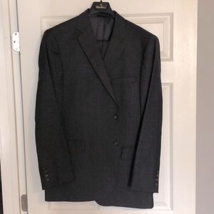 Brooks Brothers Charcoal deco pattern suit